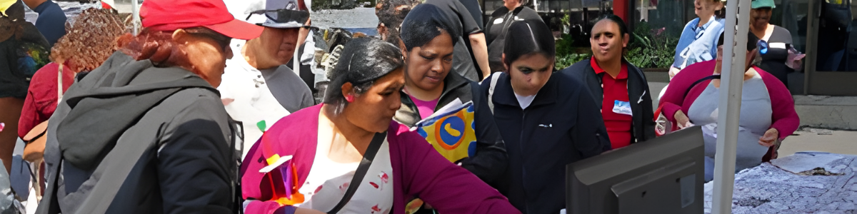 A group of people at a table
